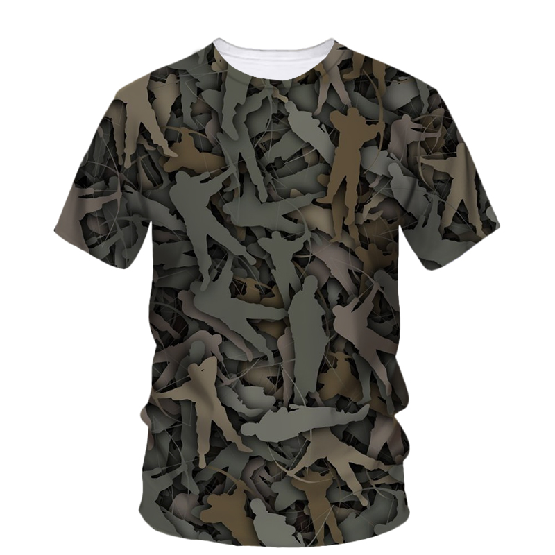 Outdoor Hunting Graphic Tees - Zomermode Nieuwe Jacht Camo Grafische T-Shirts