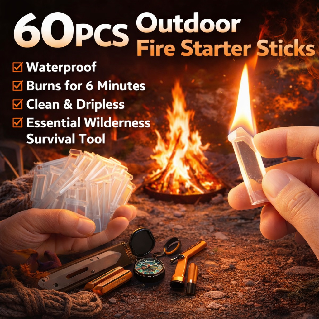 Fire Starter Waterproof - Vuurstarters 60 stuks, transparant, waterdicht, lang