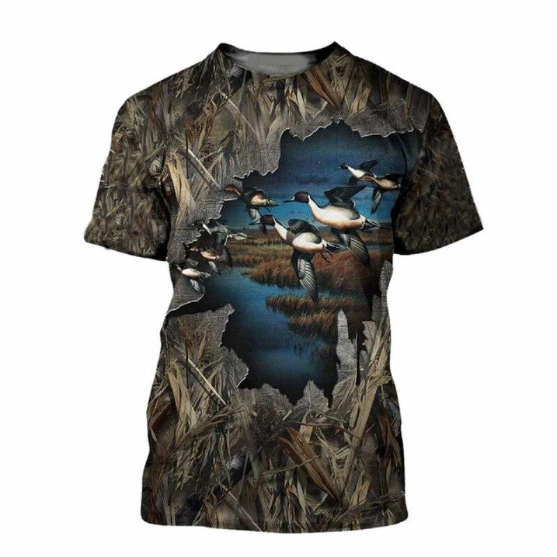 Outdoor Hunting Graphic Tees - Heren Camo Duck Hunting 3D Print