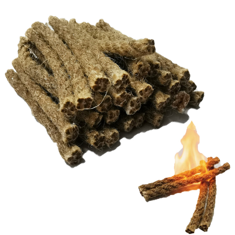Fire Starter Waterproof - Outdoor Mini Wax Hemp Rope Draagbare