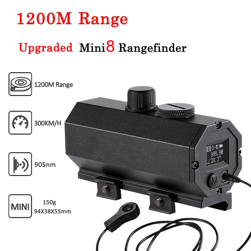 MINI8 Plug-in 1200m bereikappa - Rangefinder Laser Hunting recensie en prijs