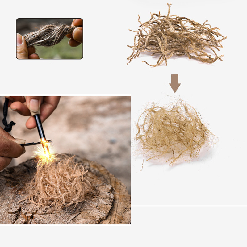 Outdoor Mini Wax Hemp Rope Dra - Fire Starter Waterproof recensie en prijs