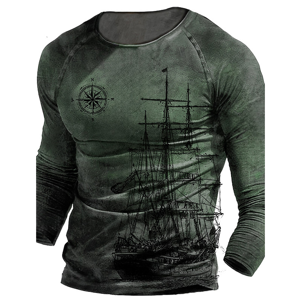 Heren Lange Mouw Graphics Geen - Outdoor Hunting Graphic Tees recensie en prijs